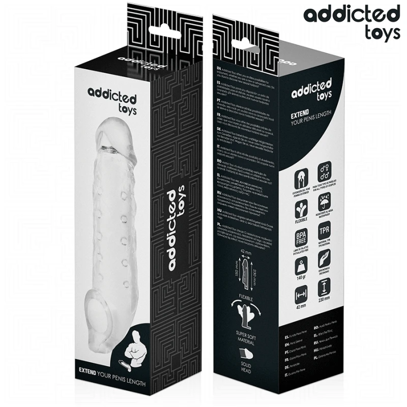 Addicted toys - transparent penis sheath size m 27 cm 6
