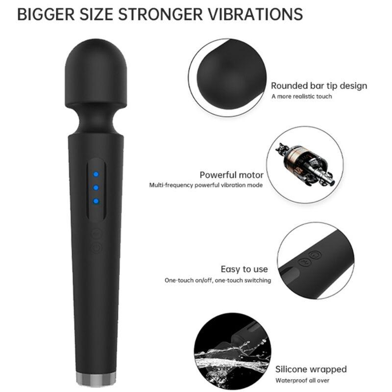 Armony - x power large massager & vibrator 7 vibrations black