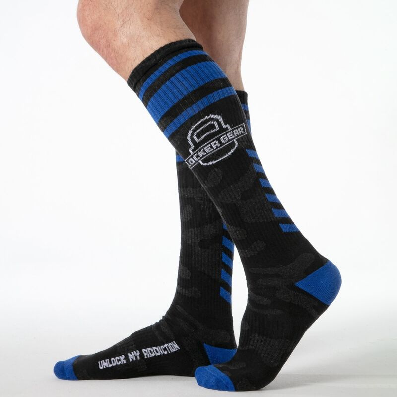 Locker gear - full military knee high socks one size blue
