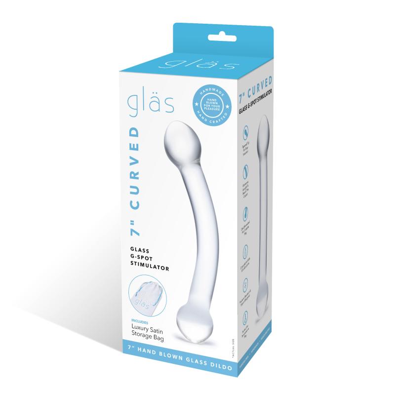 Glas - Curved G-Spot Stimulator Glass Dildo - Sklenené Dildo 1