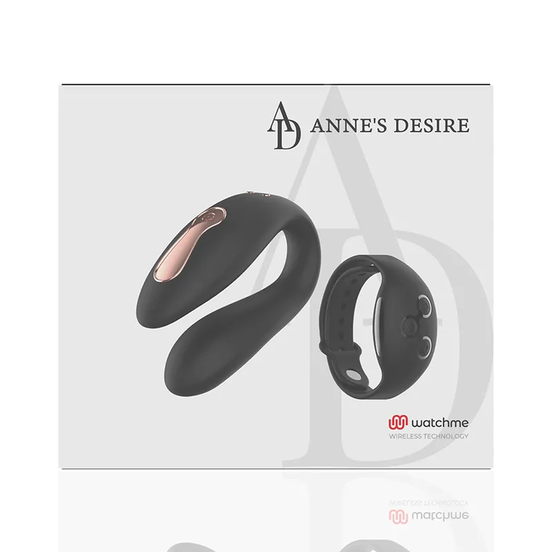 Anne S Desire Dual Pleasure  Wirless Technology Watchme Black - Vibrátor Pre Páry