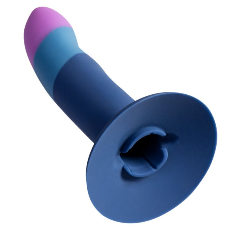 Romp - piccolo harness + silicone dildo with tricolor suction cup 14 cm 2