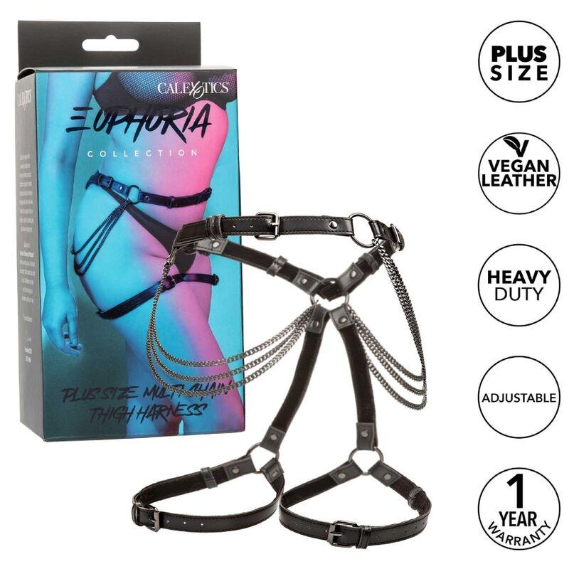 California Exotics - Euphoria Plus Size Multi Chain Thigh Harness 2