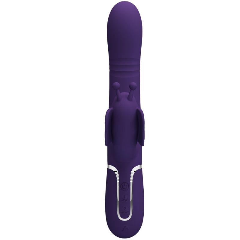 Pretty Love - Multifunction Rabbit Vibrator 4 In 1 Butterfly Purple