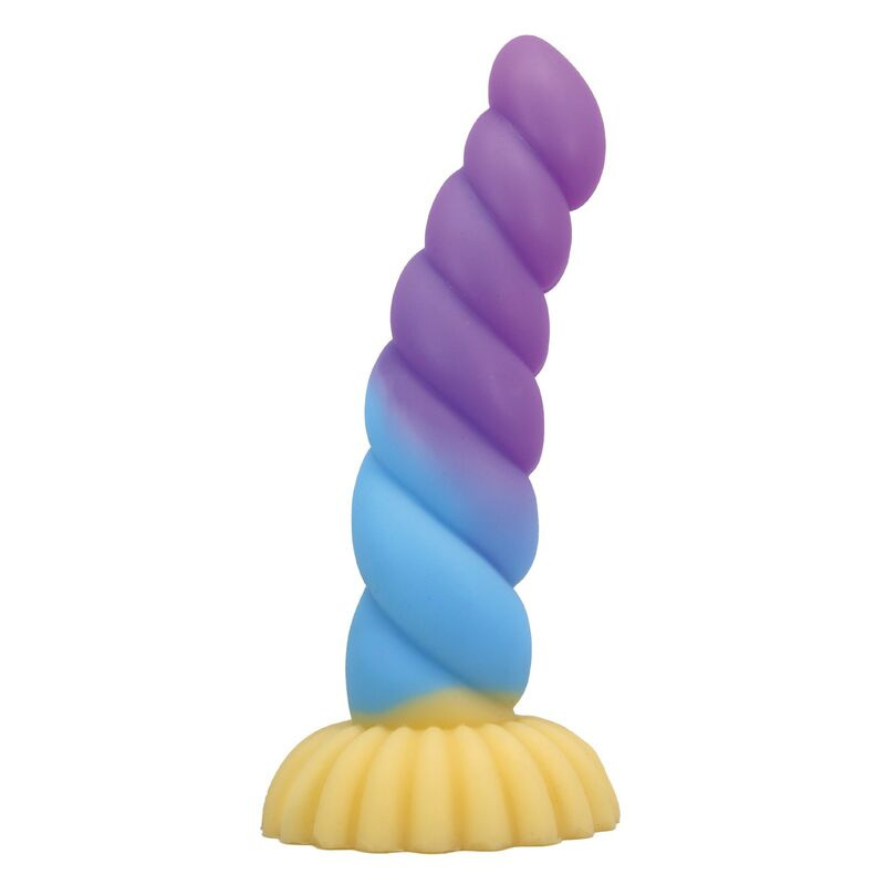 Power monsters - unicorn tricolor fantasy silicone dildo 22 cm Ø 5 cm