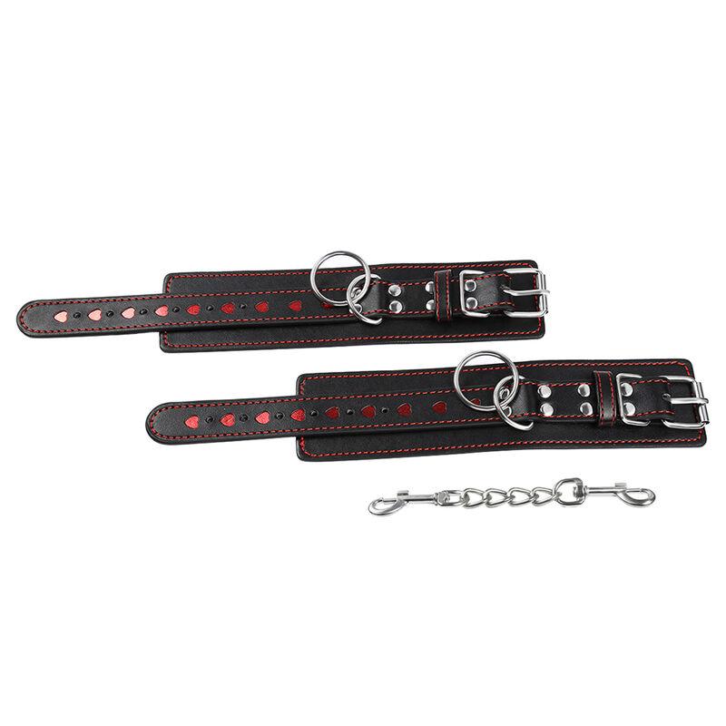 Ohmama Fetish Wrist Restraints With Heart Inlay 2