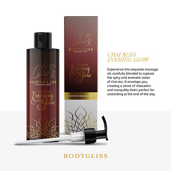 Bodygliss - Intimate Massage Oil Chai Bliss Evening Glow 8