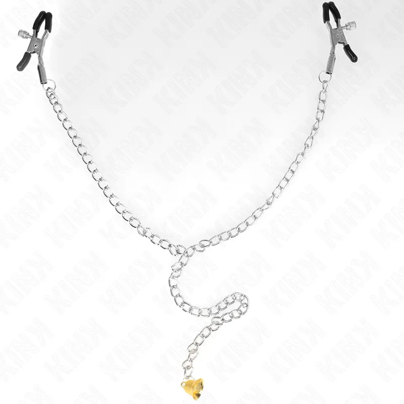 Kink - Chain Nipple Clamps With Horn Pendant 30 Cm 3
