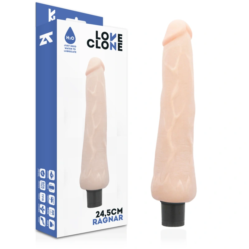 Loveclone - ragnar self lubrication vibrator 24.5 cm -o- 3.5 cm