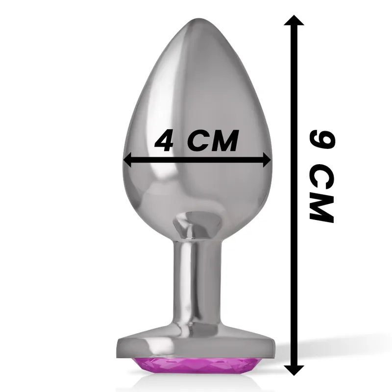 Intense - Metal Aluminum Anal Plug Heart Pink Size L - Análny Kolík 3