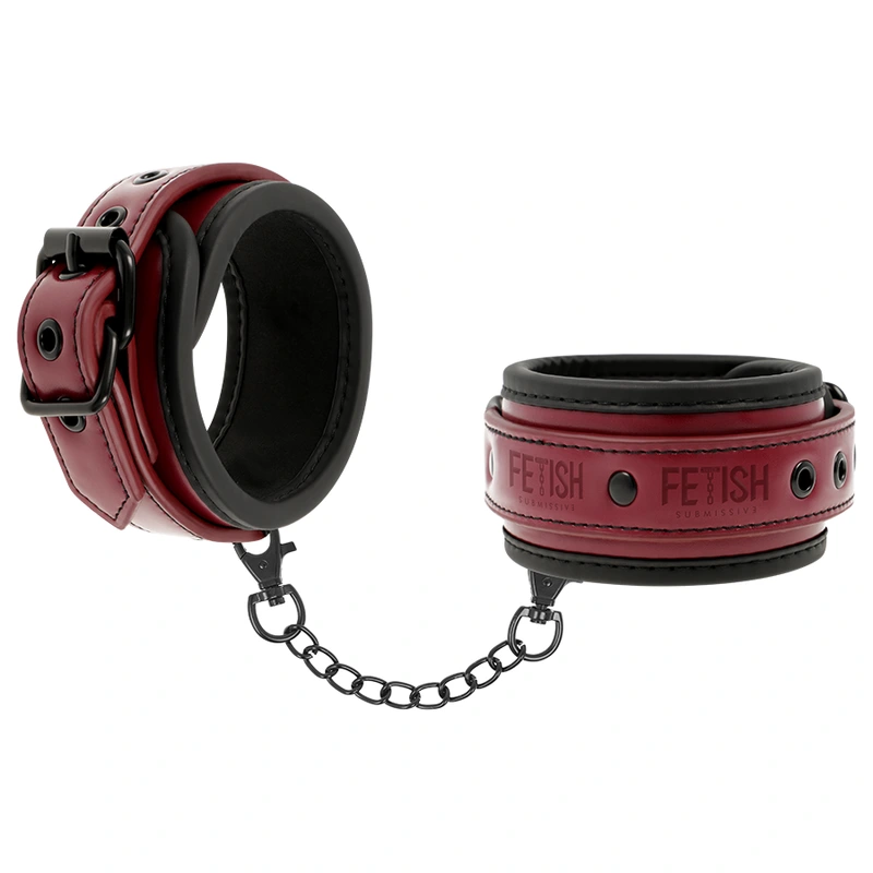 Fetish Submissive Dark Room Handcuffs Vegan Leather - Putá