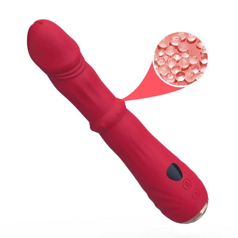 Armony - thermo-adjustable point a stimulator vibrator dildo red 5