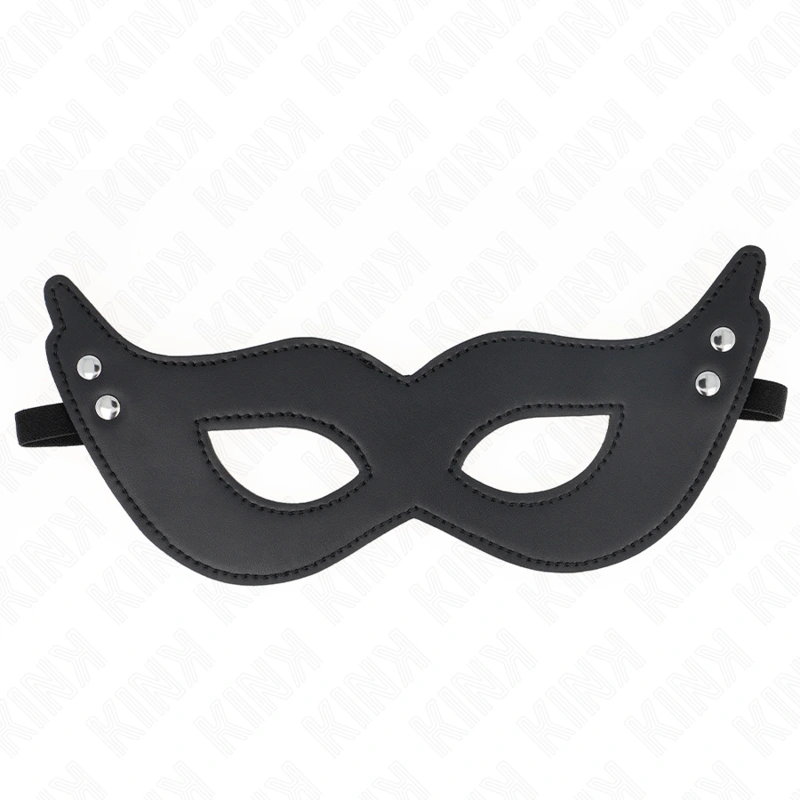 Kink - leatherette mask with rivets model 1 26 x 8 cm 2
