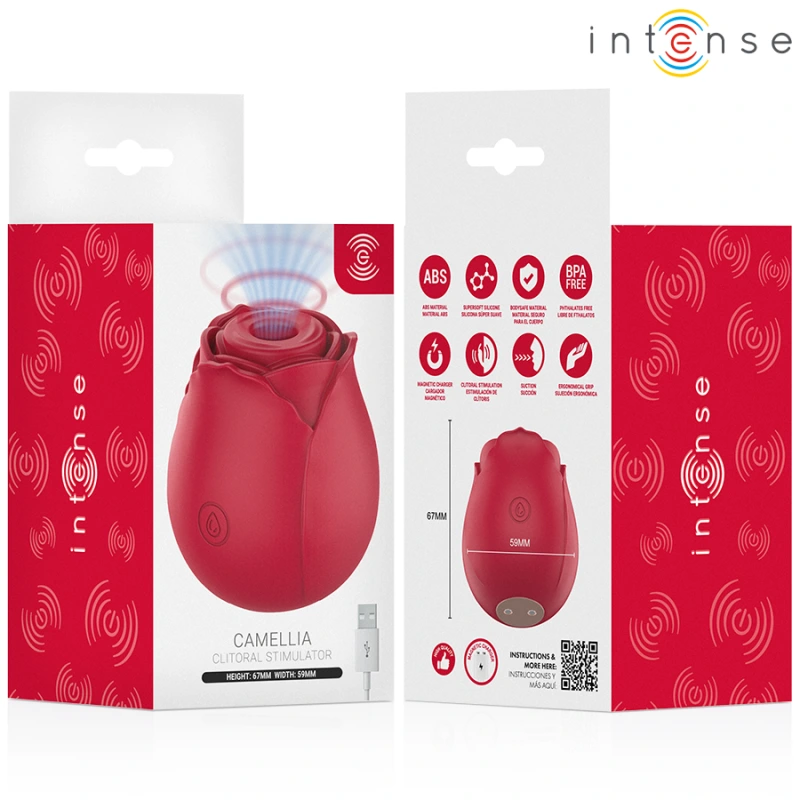 Intense - camellia clitoral suction rose by waves bordeaux 5