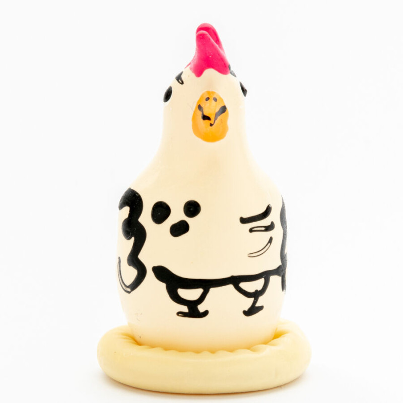 Condomerie - handpainted novelty condoms cocky rooster 4