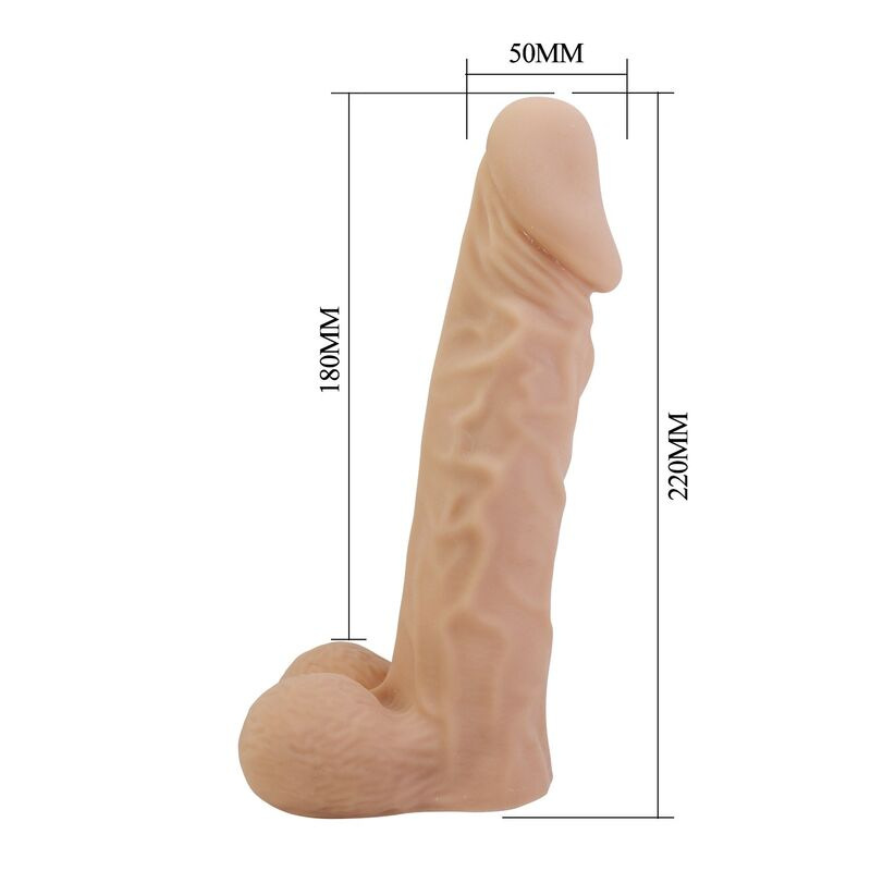 Pretty love - jolyon harness with flexible dildo 22 cm Ø 4.8 cm natural 4