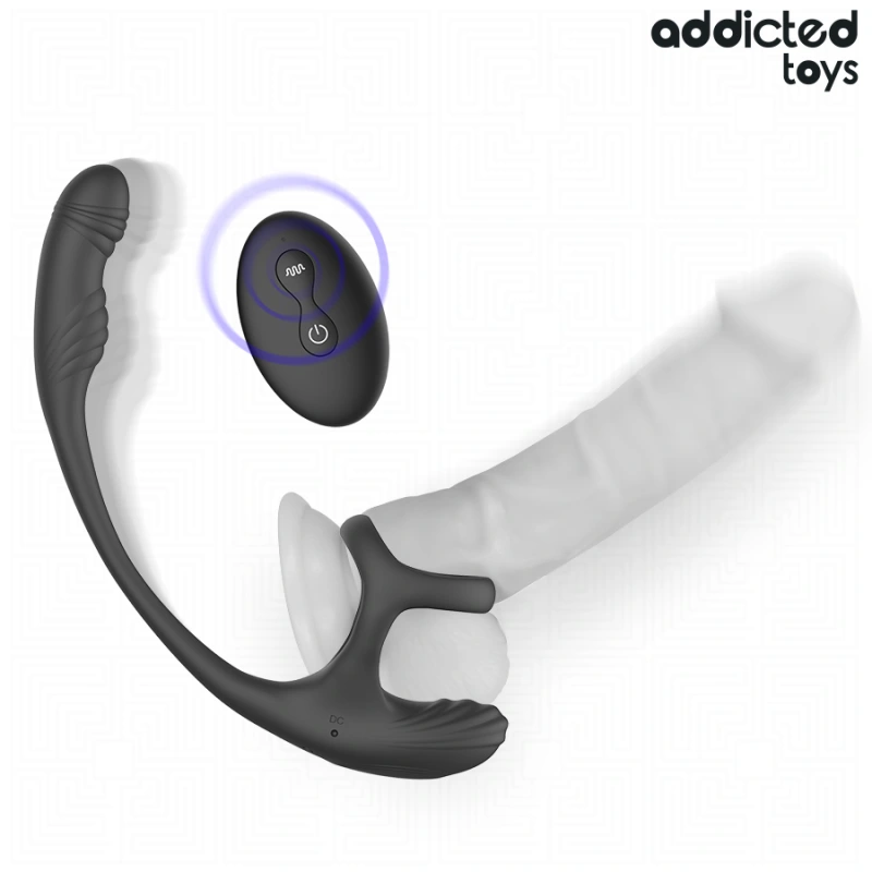 Addicted toys - anal plug with vibration and 360º waving and testicle stimulator 1