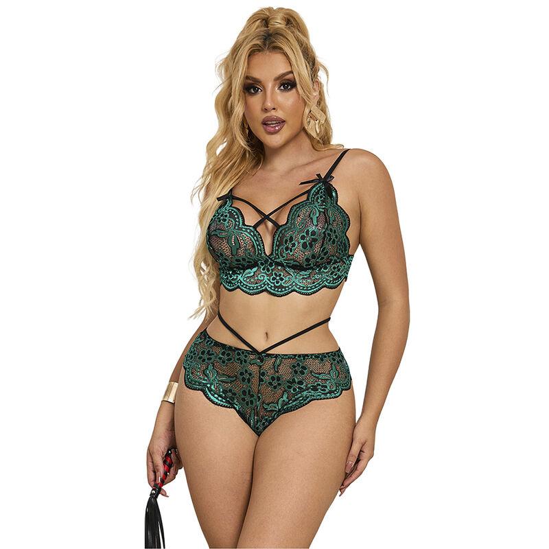 Subblime - 954086 bra + panties lace green s/m