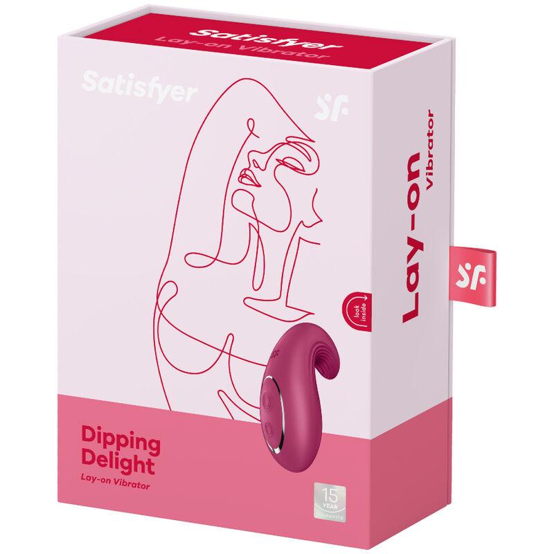 Satisfyer Dipping Delight Lay-On Vibrator - Red 3
