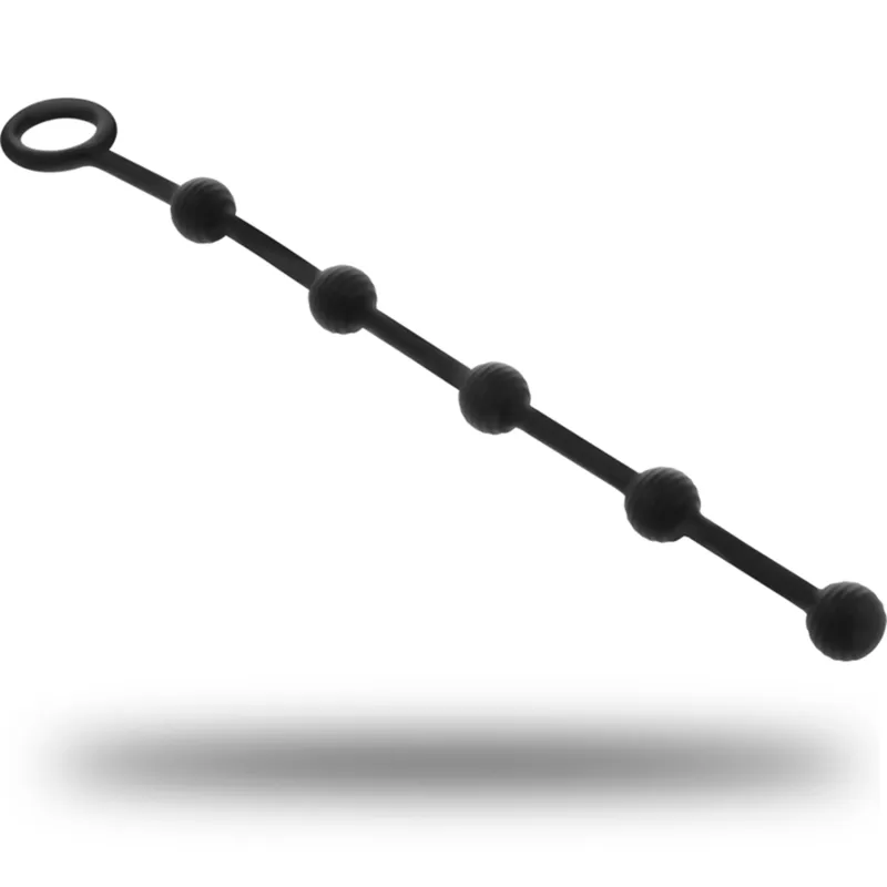 Black&Silver - Korg Silicone Anal Chain 23 Cm - Análne Guličky 1