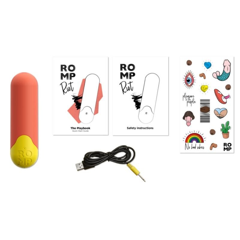 Romp - riot multifunction vibrating bullet orange + yellow 10