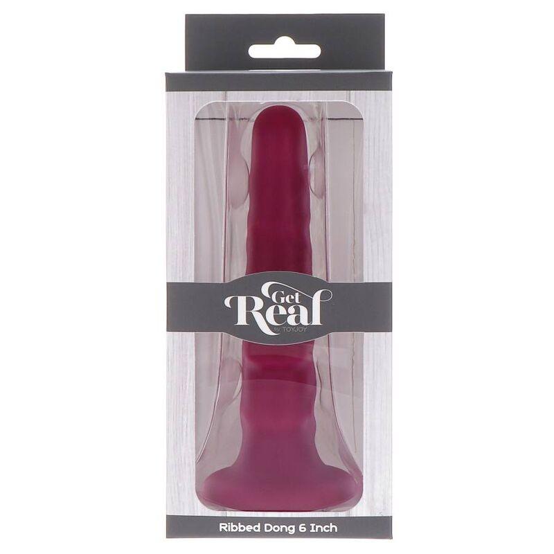 Get Real - Ribbed Dong 12 Cm Red 5