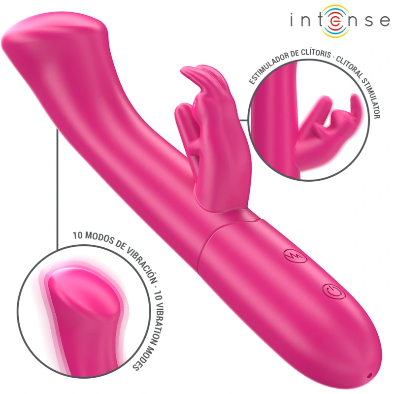 Intense - julieta rabbit vibrator 18.6 cm 10 vibrations pink 6