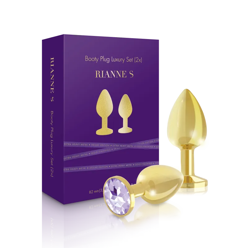 Rianne S - Booty Plug Luxury Set 2x Gold - Análny Kolík