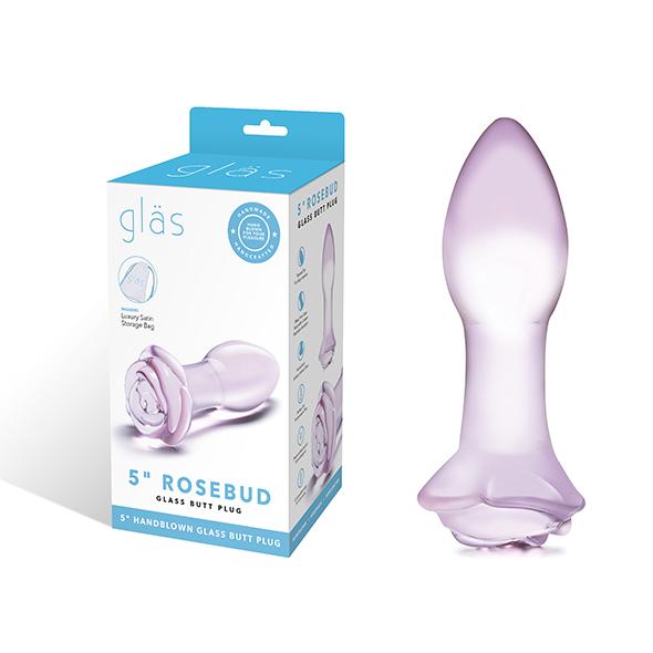 Glas - Rosebud Glass Butt Plug - Sklenený Análny Kolík