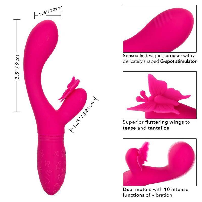 California Exotics Butterfly Kiss Flutter Pink 2