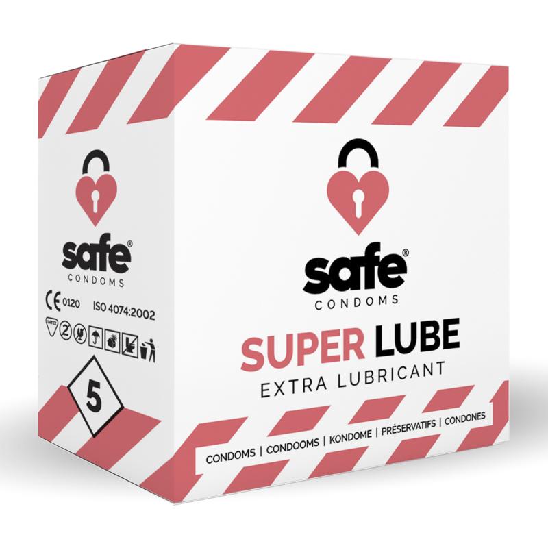 Safe - Condoms With Extra Lubricant Superlube 5 Pcs 1