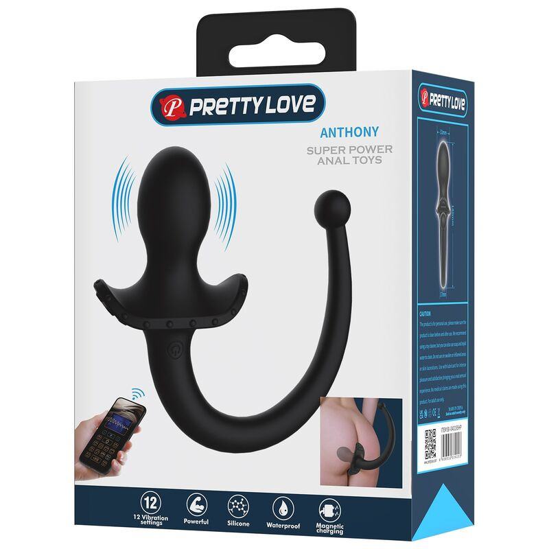 Pretty love - anthony app control anal and perineum vibrator black 16