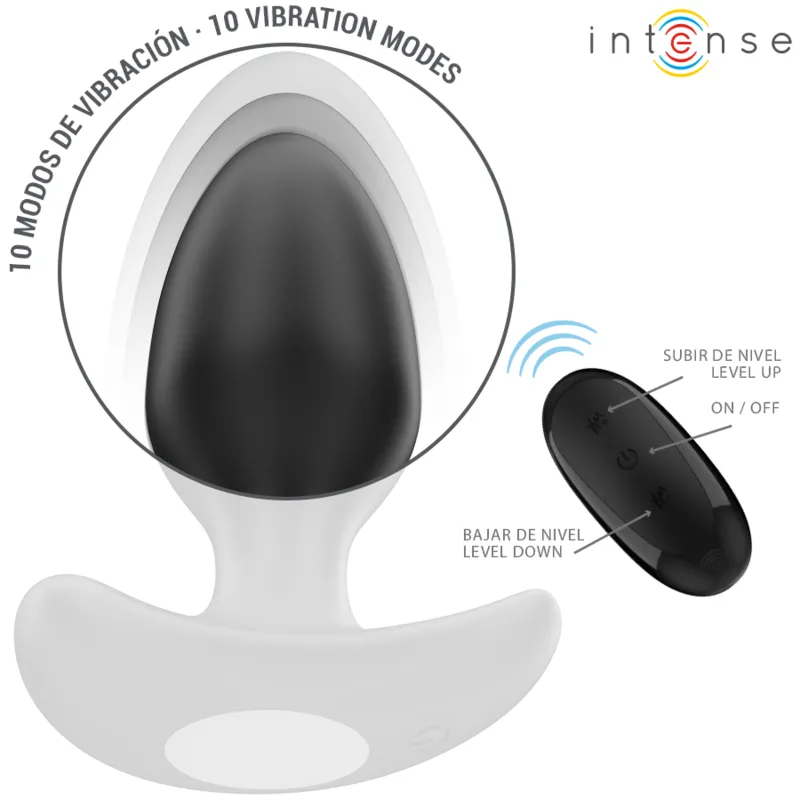 Intense - joey anal plug 10 vibrations black remote control 3