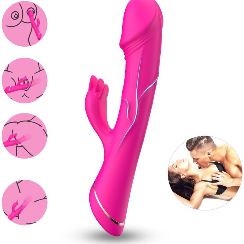 Armony - dildo vibrator rabbit silicone fuchsia 1