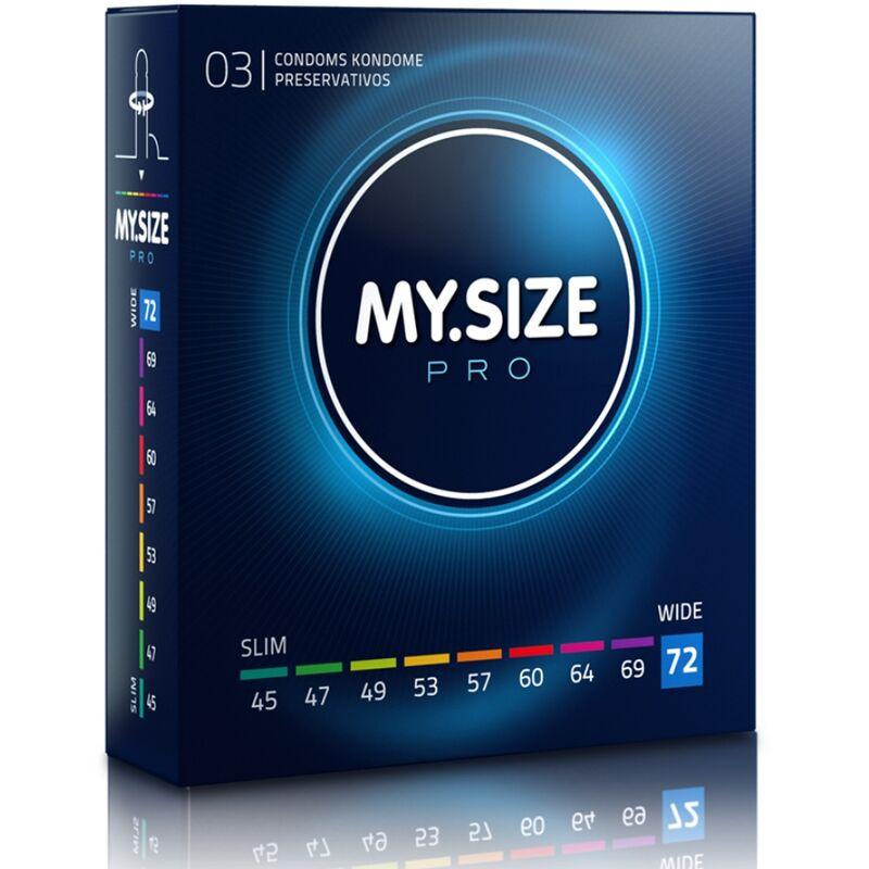 My Size Pro Condoms 72 mm 3 kusy - Kondómy (Pôvodná Cena € 4,95)