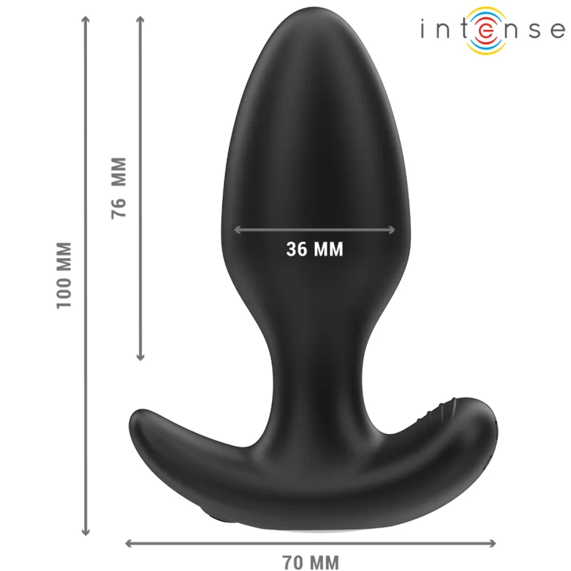 Intense - joey anal plug 10 vibrations black remote control 1