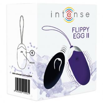 Intense Flippy Ii  Vibrating Egg With Remote Control Purple