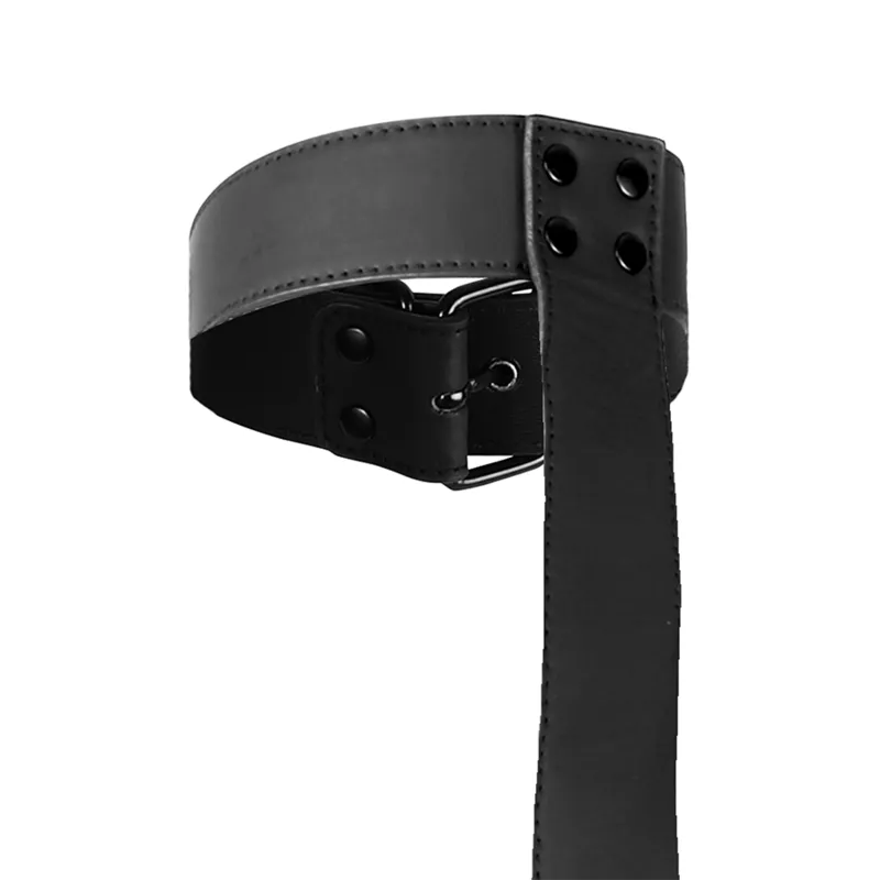 Fetish Submissive Bondage - Collar & Wrist Cuffs Body Restraint Set - Postroj 4