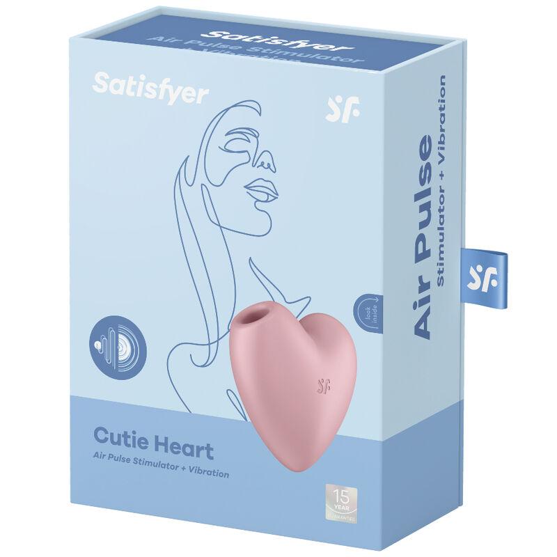 Satisfyer Cutie Heart Stimulator & Vibrator Pink - Stimulátor Klitorisu
