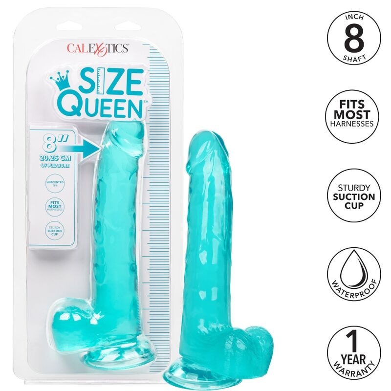 Calexotics - size queen dildo blue 20.3 cm 1