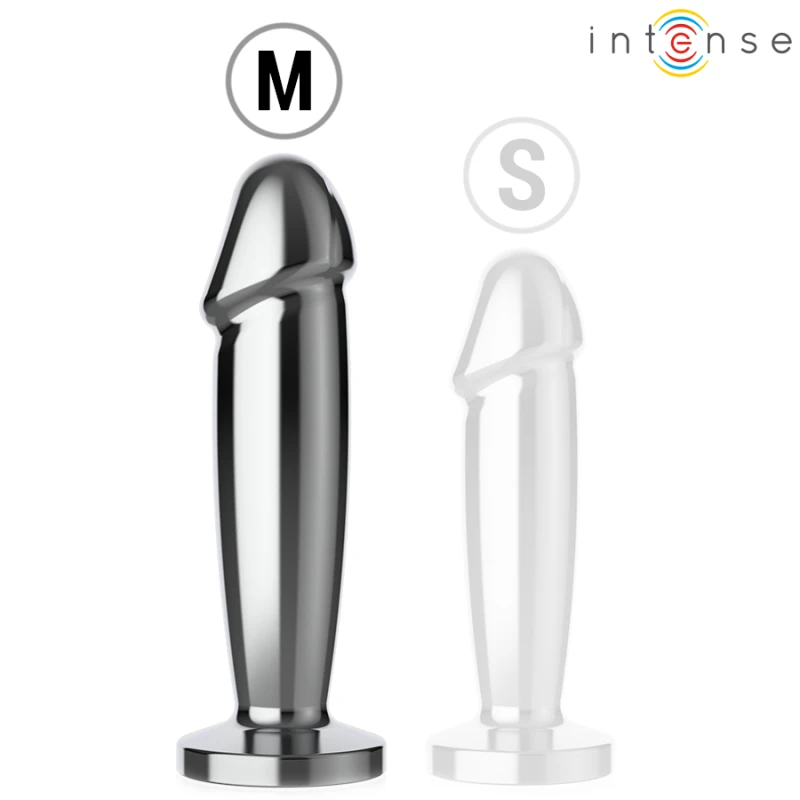 Intense - anal plug 10 vibrations metal dildo with remote control m 5