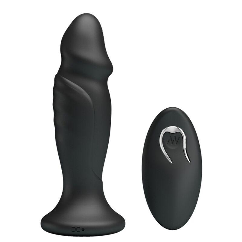 Mr Play - Anal Plug With Vibration Black Remote Control