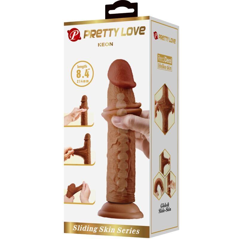 Pretty love - keon realistic dildo 21 cm brown 6