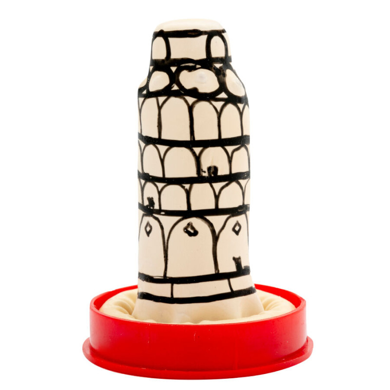 Condomerie - handpainted novelty condoms pisa tower 1