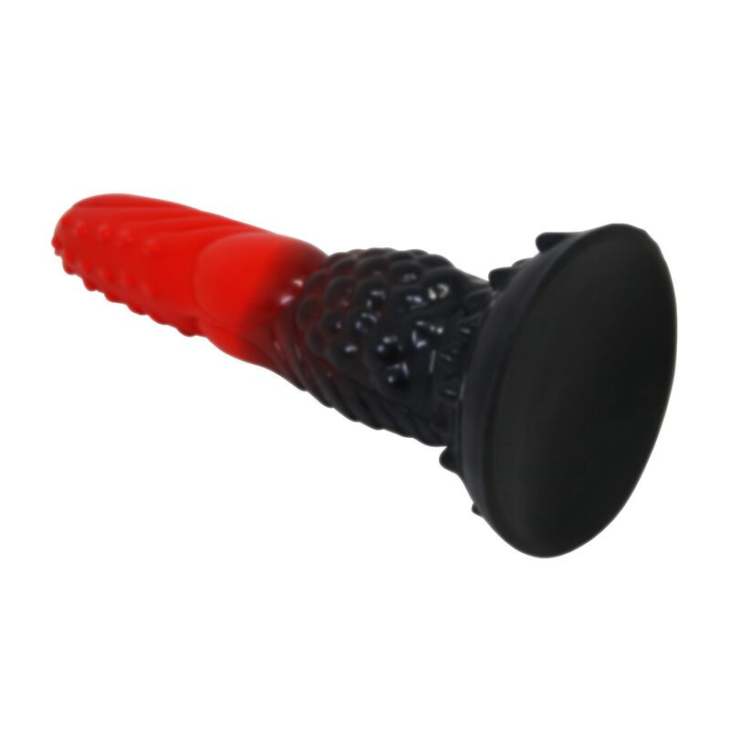 Power monsters - fire dragon fantasy dildo with suction cup 24.5 cm Ø 5.8 cm red & black 4