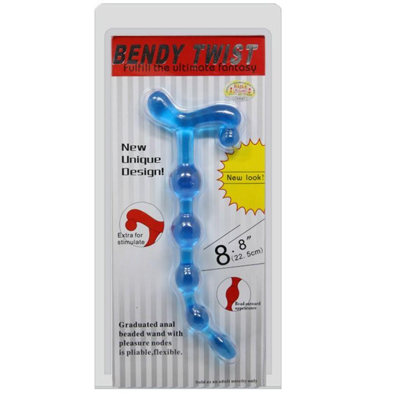 Baile - bendy twist blue anal balls