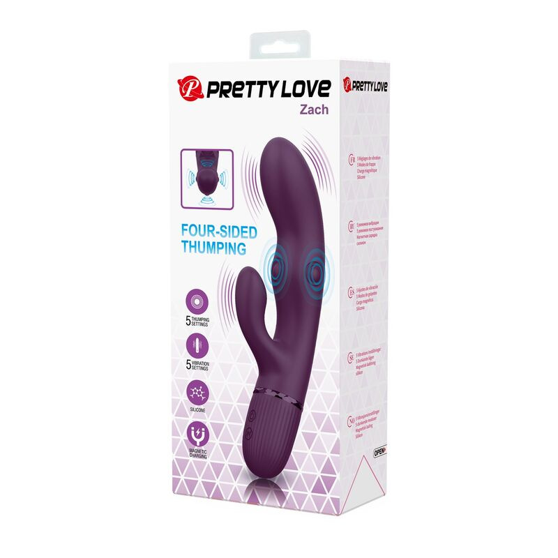 Pretty love - zach rechargeable thrusting rabbit vibrator 5+5 functions 10