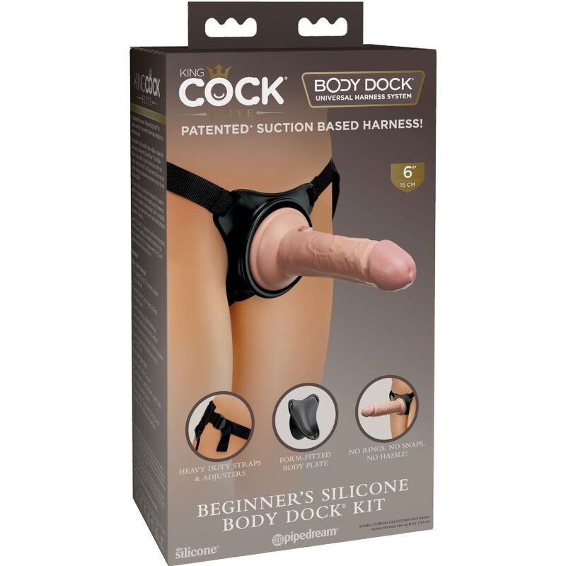 King cock - elite adjustable harness with dildo 15.2 cm for beginners 10