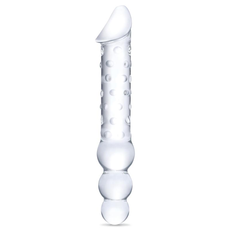 Glas - Double Ended Glass Dildo With Anal Beads - Sklenené Dildo 1