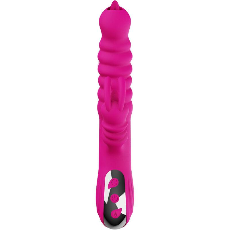 Armony - Rabbit Double Tongue Multifunction Vibrator Fuchsia Heat Effect 5